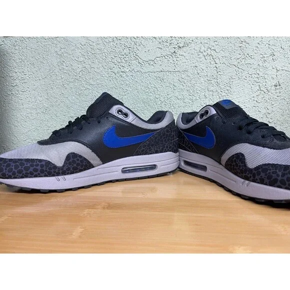 Nike Air Max 1‎ SE Reflective Off Noir Safari Print Blue Grey BQ6521-001 Size 13